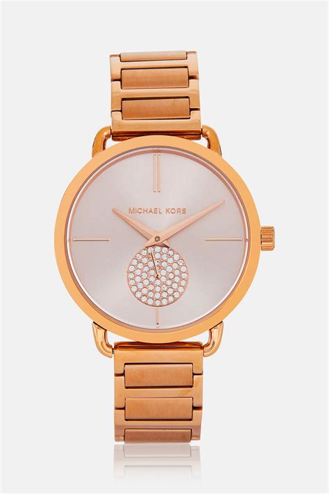 michael kors women's portia rose gold-tone watch mk3640